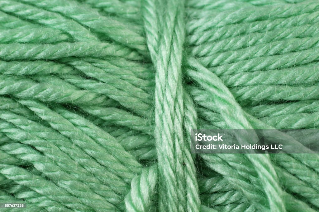 Sage Green Yarn Texture Close Up Stock Photo - Download Image Now