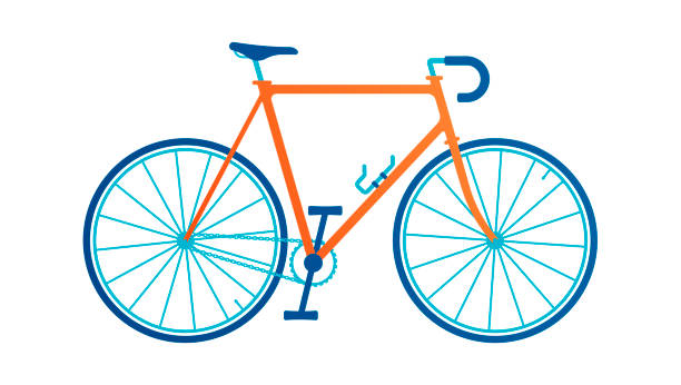 Bicycle Road bicycle design. bicycle vector stock illustrations