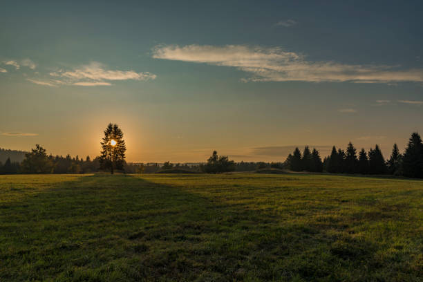 istock Sunset in Slavkovsky les national park 857652278