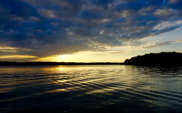 istock Overcast sunset on Lake Norman 857652858