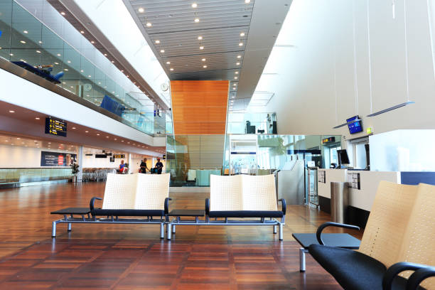 New modern interior of airport