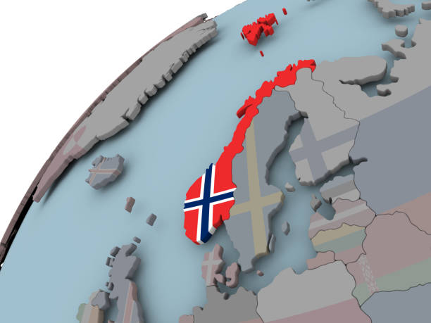 istock Map of Norway with flag 857656812