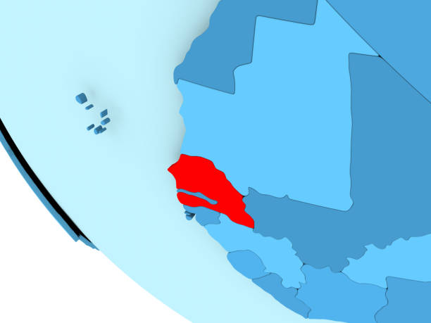 istock Senegal on blue political globe 857663274