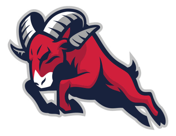 Ram Mascot Charging vector of Ram Mascot Charging ram mascot stock illustrations