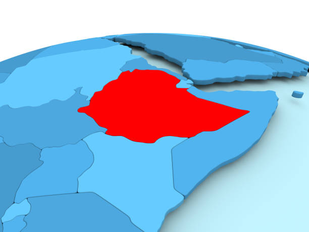 istock Ethiopia on blue political globe 857663548
