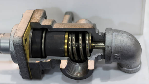 istock Cross Section of elbow Thermostat valve 857670948