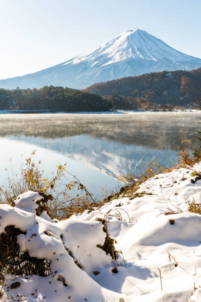 istock Snow Fuji Kawaguchiko late autumn 857671168