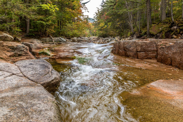 istock Pemigewasset River flows through the white mountains at scenic point otter 857673728