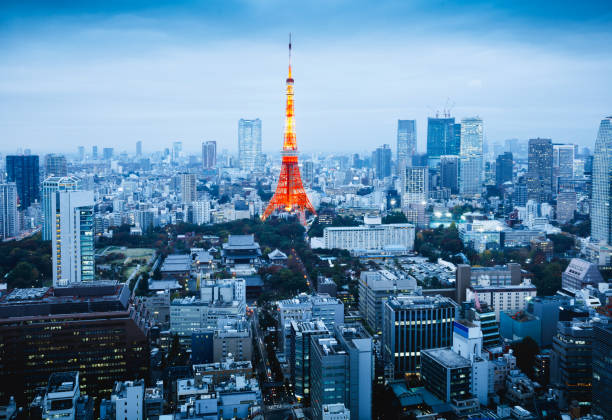 istock Tokyo city skyline at sunset 857674422