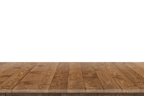 istock Rustic wooden table vintage style in perspective 857674652