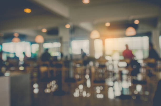istock Blurred images in shadowed and bokeh coffee shops that do not focus. 857682156