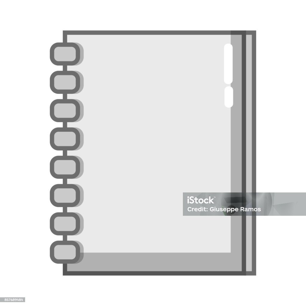 Notebook Object Grayscale Notebook Papers Object Design To Write Stock Illustration ...
