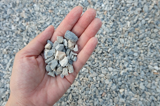 gravel on hand