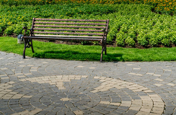 istock Metal bench in the park 857700816