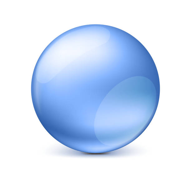 ilustrações de stock, clip art, desenhos animados e ícones de sphere isolated on white - blue ball