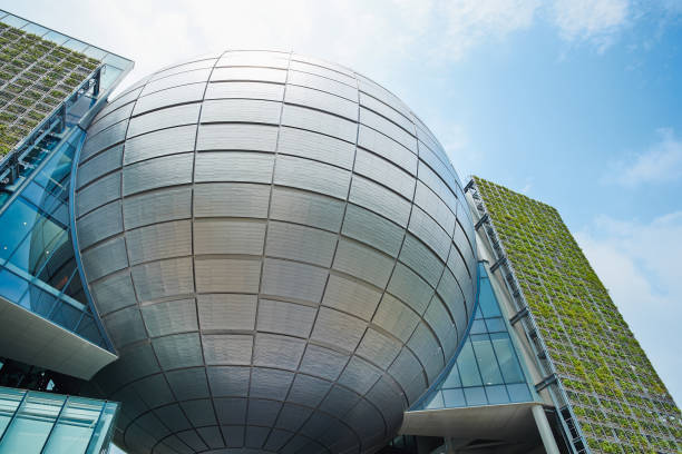Nagoya, Japan  - May 29, 2016 : Nagoya city science museum and planetarium under blue sky