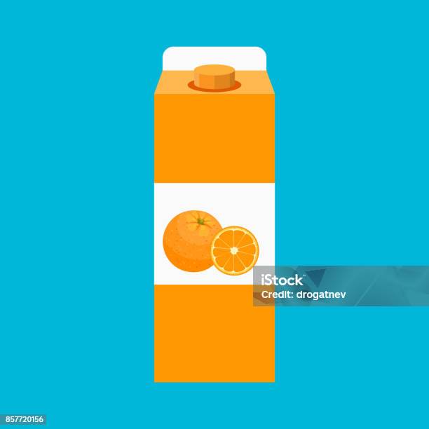 Vecteur De Jus Dorange Illustration Vecteurs libres de droits et plus d'images vectorielles de Jus d'orange - Jus d'orange, Jus, Emballage alimentaire en carton
