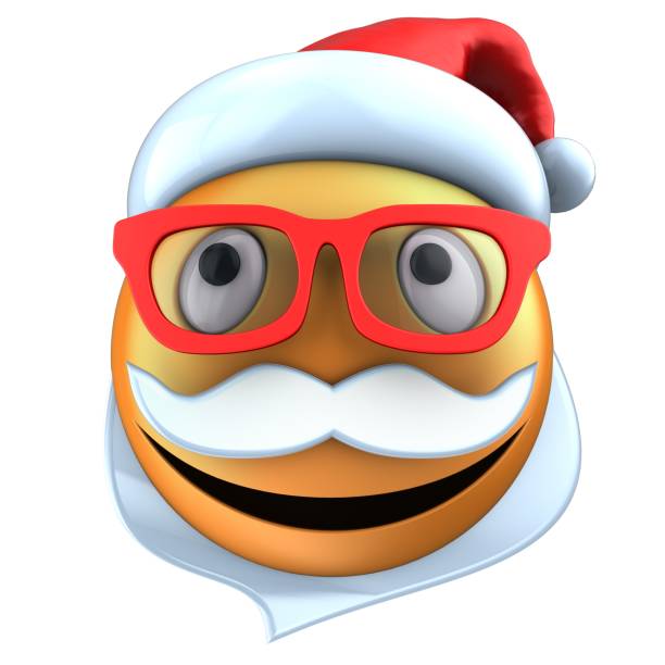 istock 3d orange emoticon smile with christmas hat 857723410