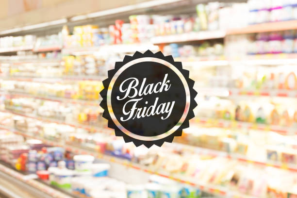 istock Blurred Background: Shopping at mall concept with Black Friday label 857723522