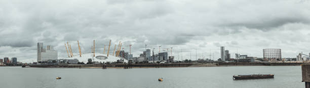 Building with Cranes. Cranes and construction site panorama. London, England