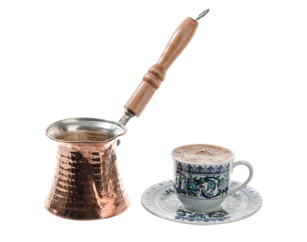 istock Traditional Turkish Coffee and Coffeepot Isolated 857725190
