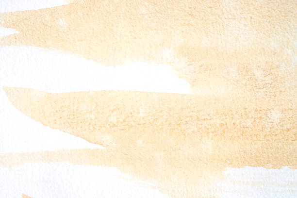 istock Brown abstract watercolor textured on white paper background 857725650