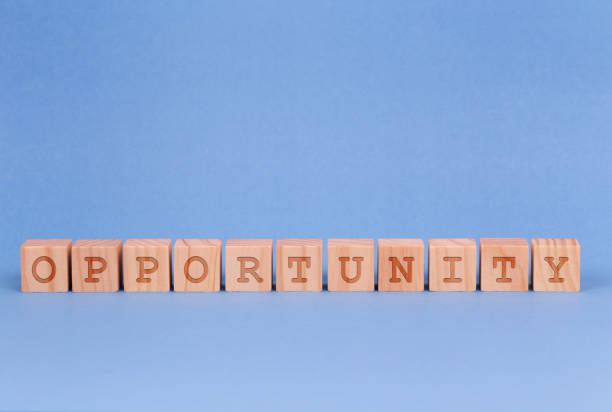 istock Opportunity. Wooden cubes with copy space 857727354