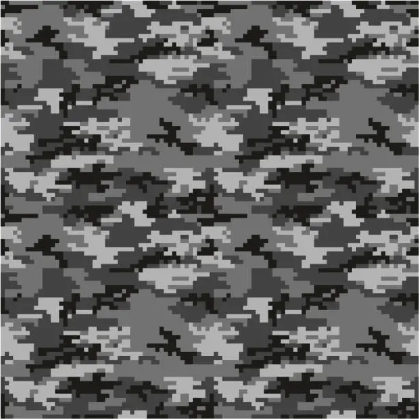 Vector illustration of Army or Military Special Forces Digital Camouflage Seamless Vector Pattern or Seamless Vector Background