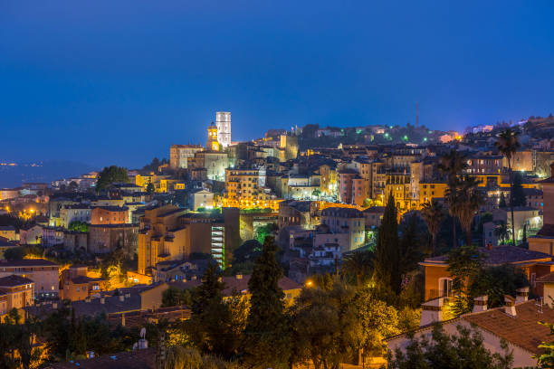 istock Town of Grasse after sunset 857732988