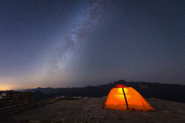 istock The tent under the Milky way 857736236