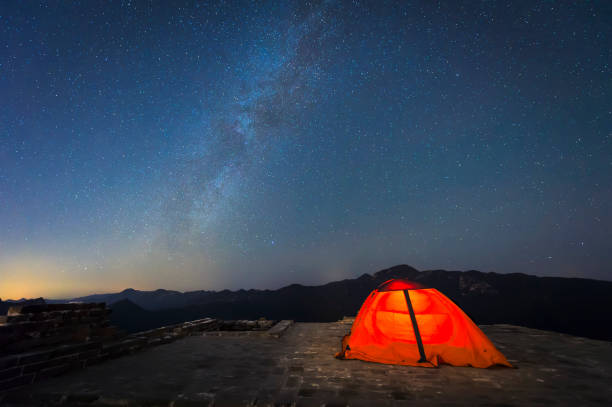 istock The tent under the Milky way 857736272