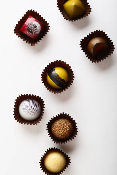 istock Delicious candy on white, food above 857736748