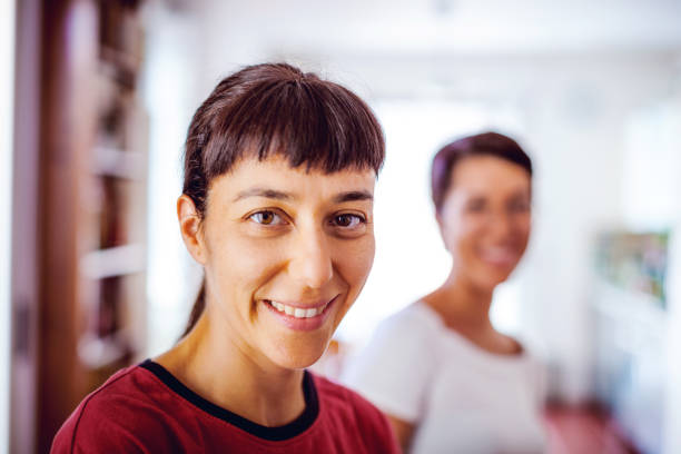 istock Woman young student at home smiling looking at camera 857740182
