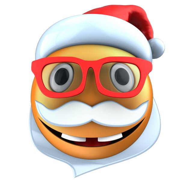 istock 3d orange emoticon smile with christmas hat 857742434