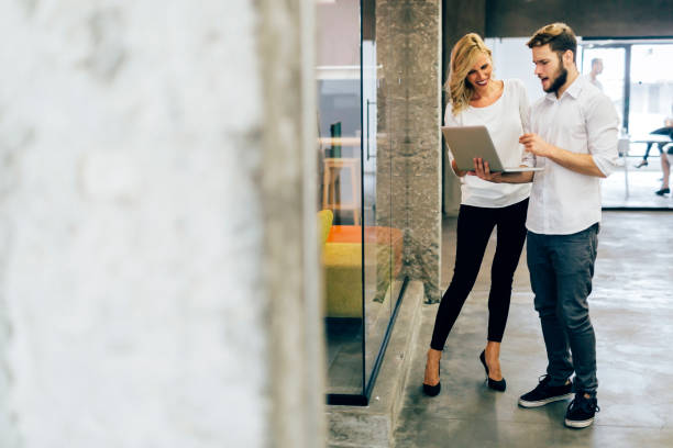 istock Discussing new ideas with a coworker 857743598