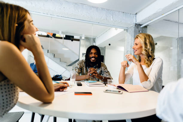 istock Business people talking in office 857743782