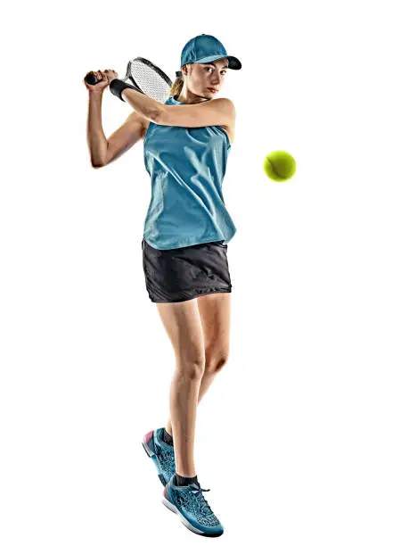 Photo of tennis woman isolated silhouette