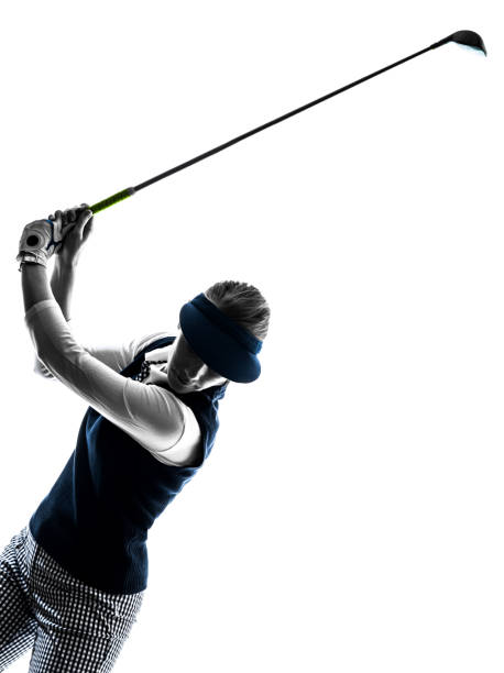 istock woman golfer golfing silhouette 857744554