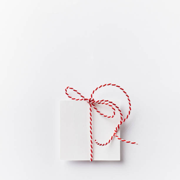 istock Handmade paper Christmas Present with ribbons 857747864