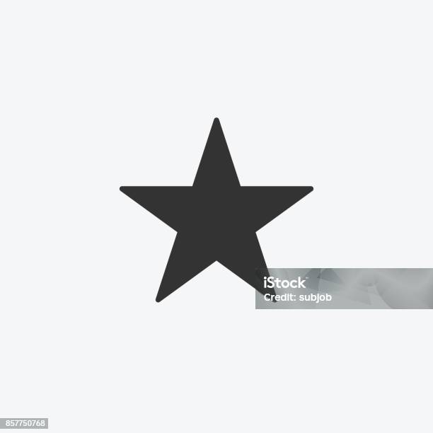 Star Isolated Flat Web Mobile Icon Vector Graphic Illustration Stock Illustration - Download Image Now