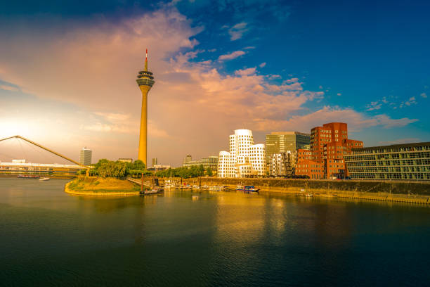 istock Looking at Media Harbor at Rhine-River in Dusseldorf in Germany 857750778