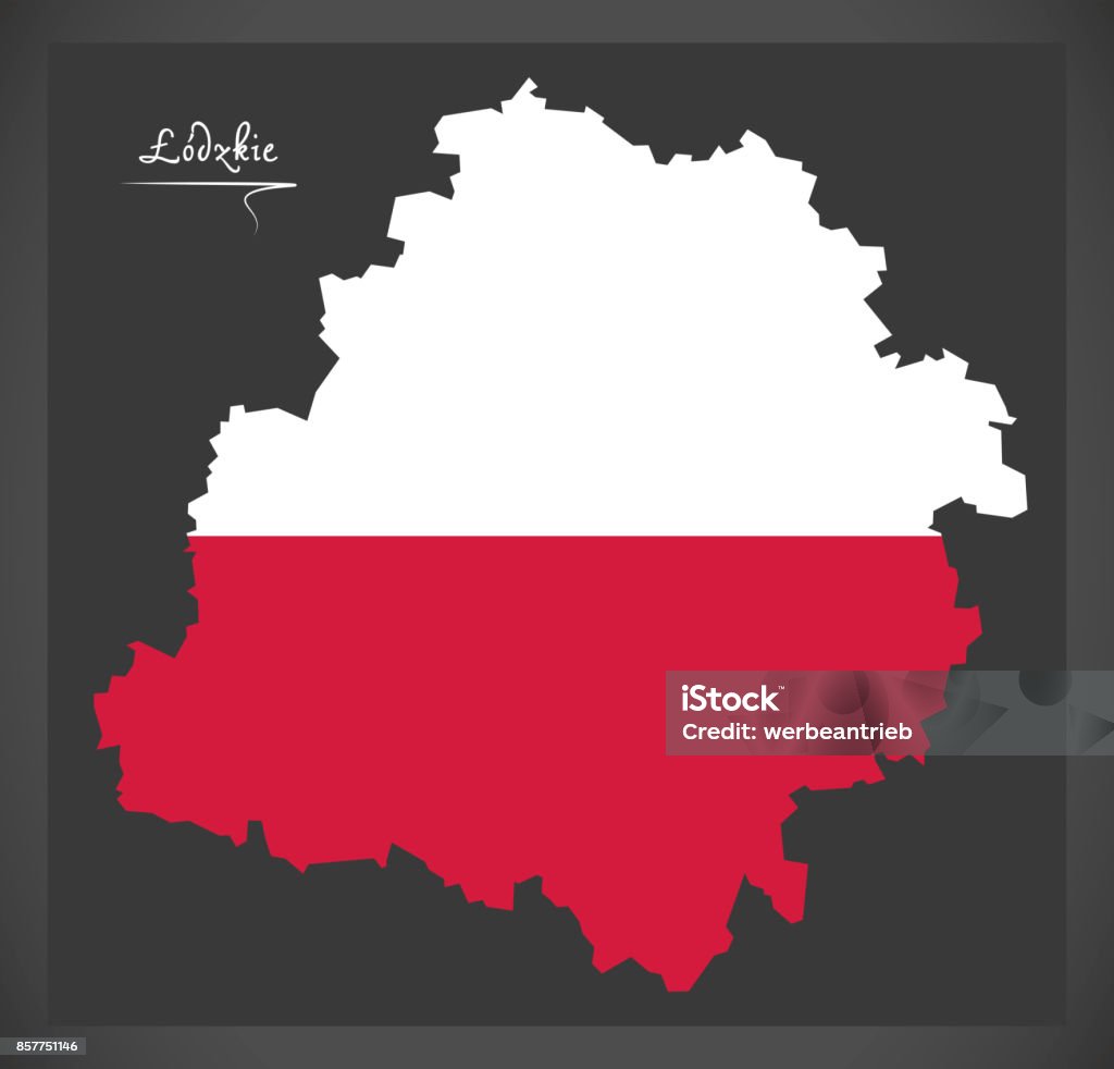ポーランドの国旗のイラストがポーランドの Lodzkie マップ - イラスト素材...