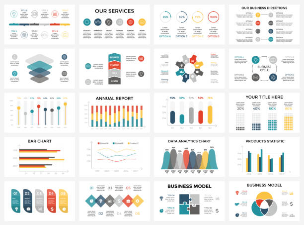 ilustrações, clipart, desenhos animados e ícones de infográfico de flechas, gráfico de diagrama, apresentação de gráfico de vetor. relatório de negócios com 3, 4, 5, 6, 7, 8 opções de peças, etapas de processos. mapa da linha do tempo. análise de dados. status de porcentagem. conceito de sucesso do crescimento - graph growth chart finance