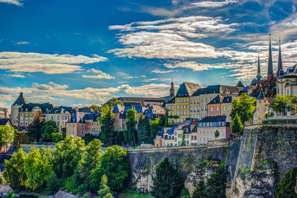 istock Panoramic aerial view of Luxembourg 857754976