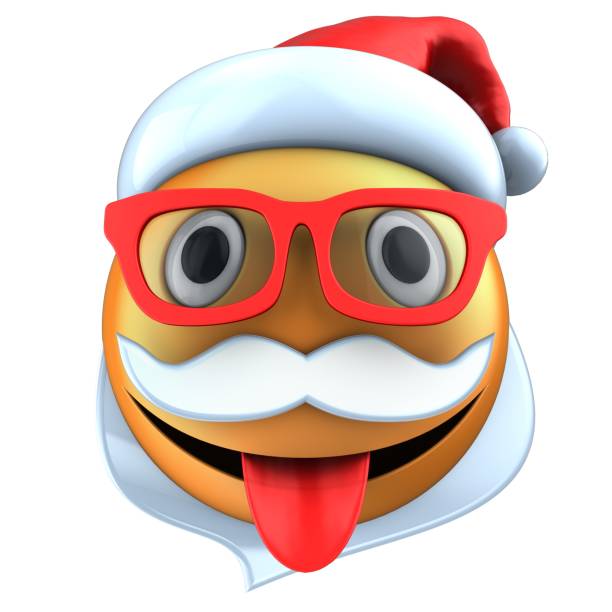 istock 3d orange emoticon smile with christmas hat 857762694