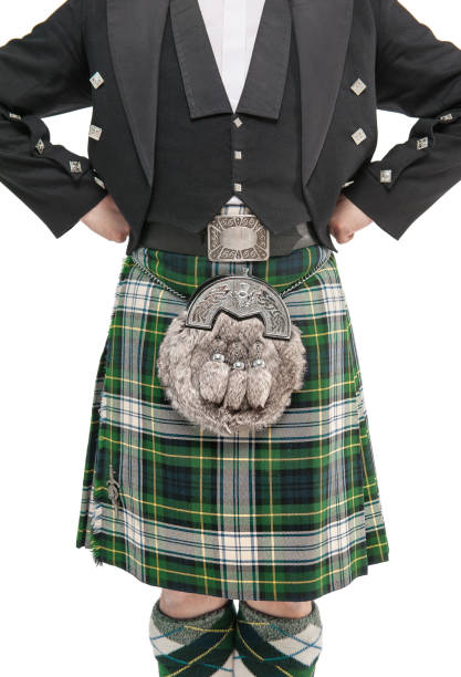 istock Man torso in traditional Scottish costume 857763062