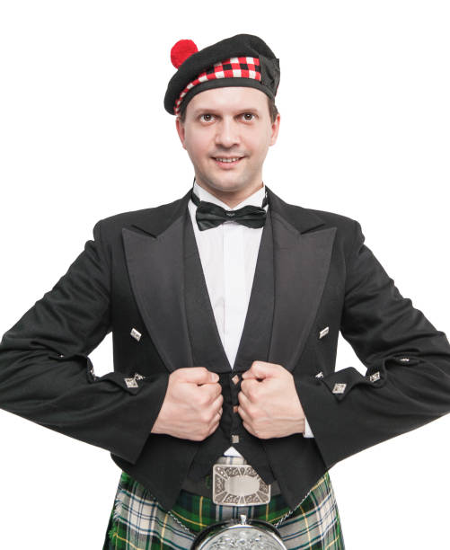 istock Handsome man in traditioanl Scottish costume 857763716