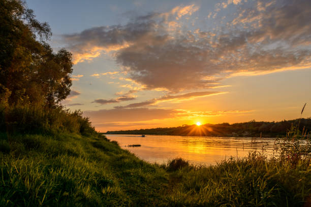 istock Russia. Beautiful sunset over the river Oka. 857767354