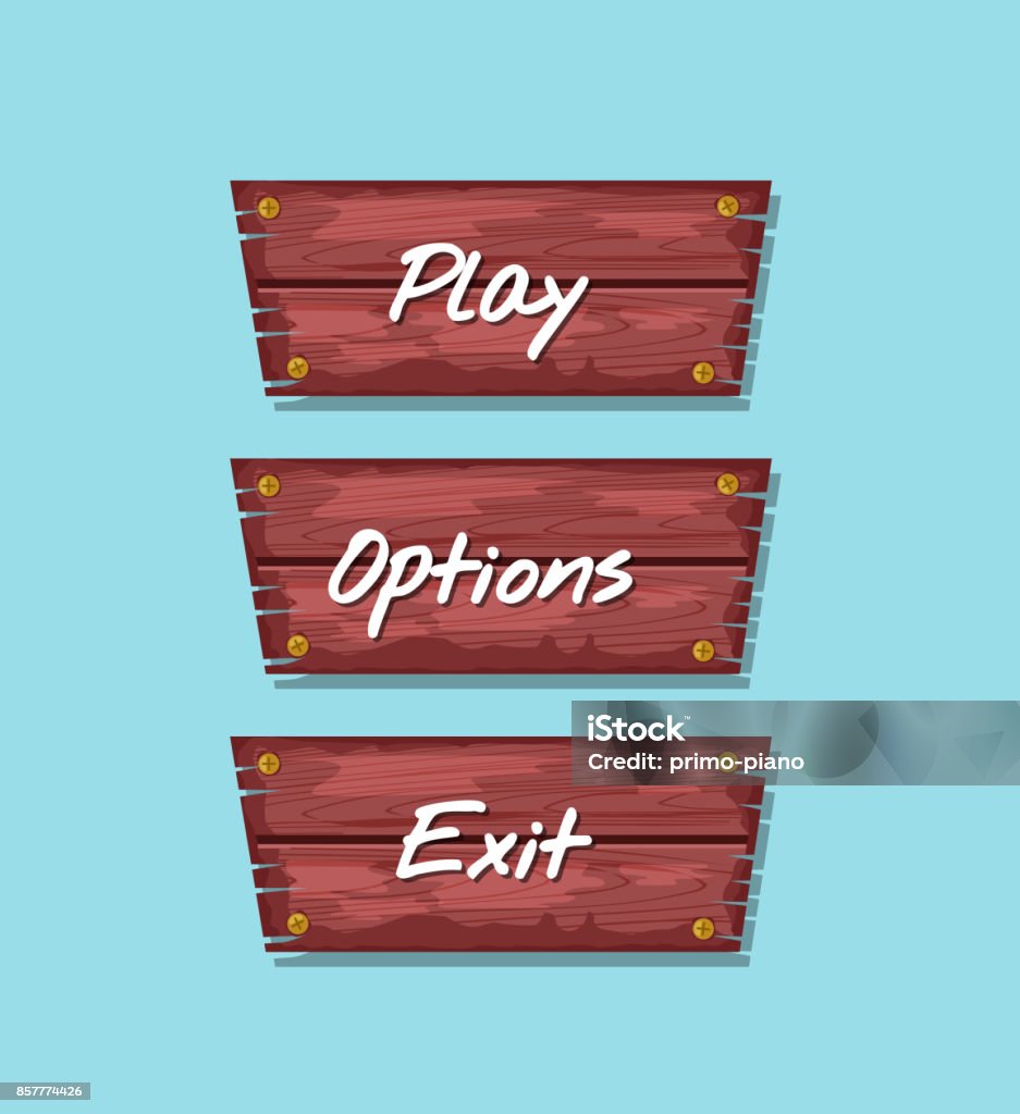 Cartoon Computer Menu Cartoon Board For Computer Game Menu Interface Stock Illustration ...