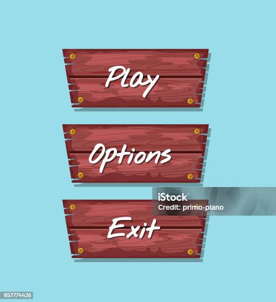 Computer Menu Cartoon Cartoon Board For Computer Game Menu Interface Stock Illustration ...